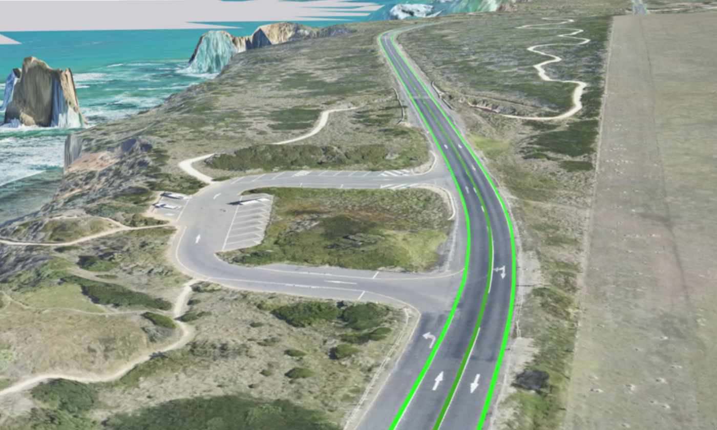 Great Ocean road Centreline - mobile laser point cloud