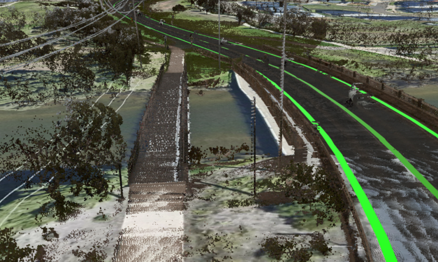 Great Ocean road Centreline - Torquay bridge mobile laser scanning survey