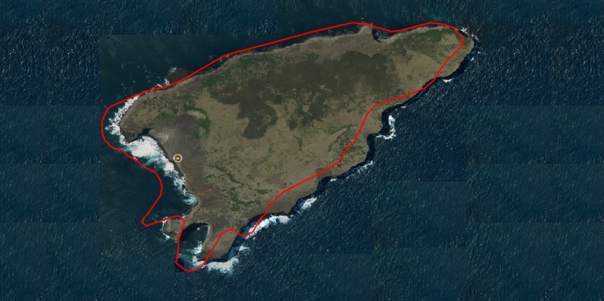 New aerial imagery of Deen Maar overlaid with old misaligned parcel boundary