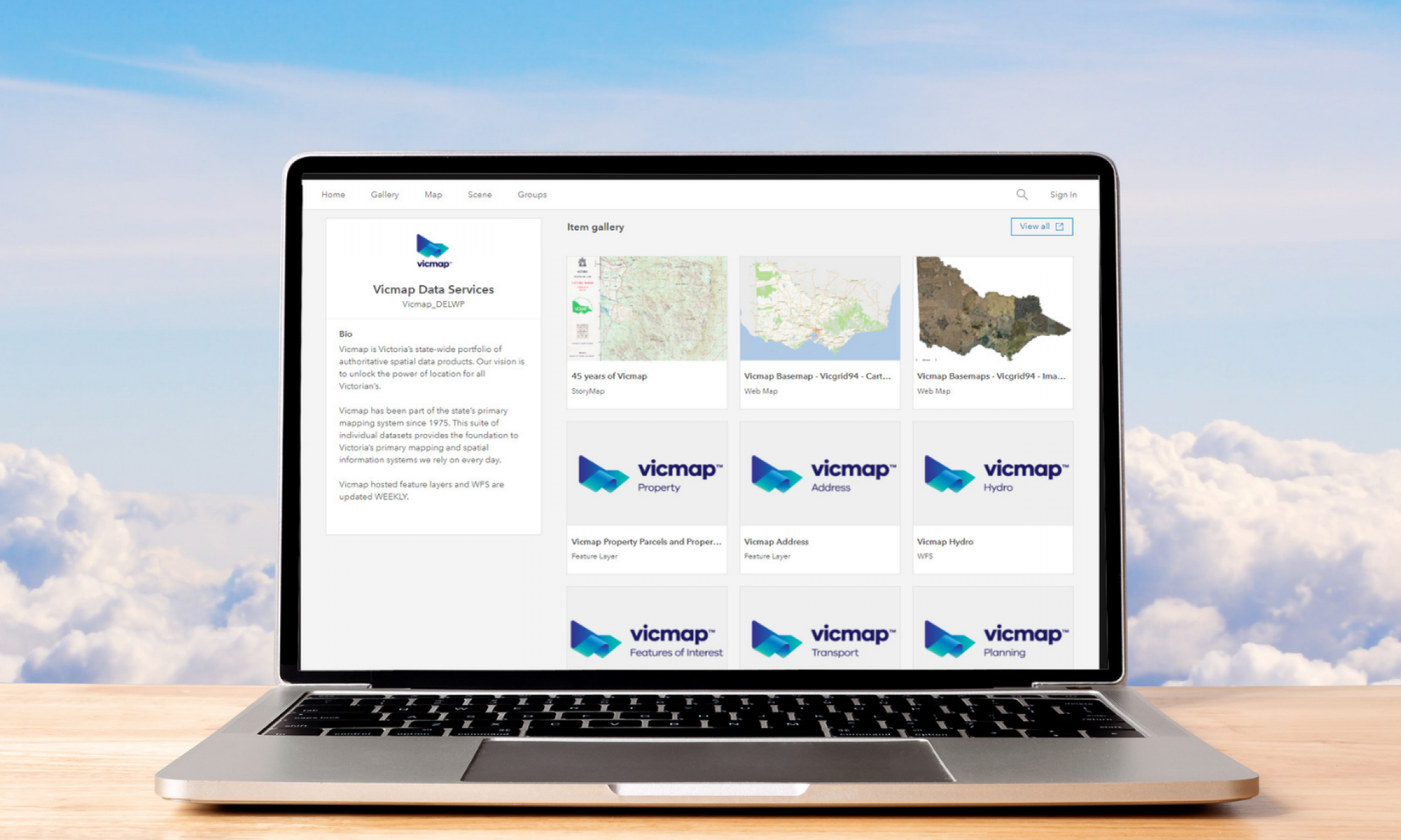 Vicmap as a Service homepage