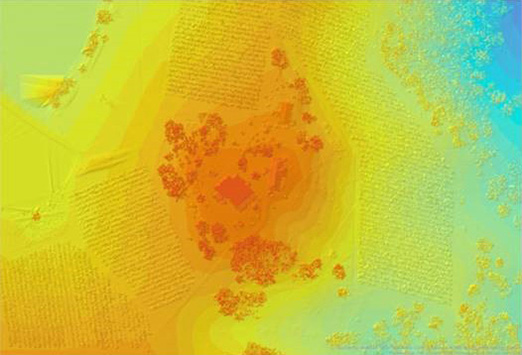 A Digital Surface Model sourced from high resolution Vicmap LiDAR data.  