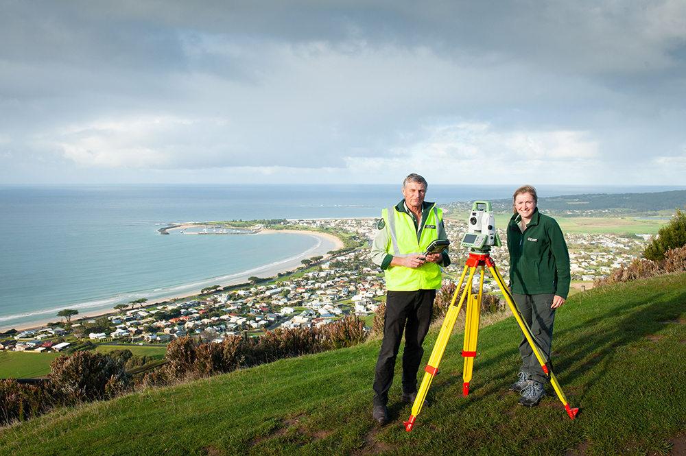 Cadastral survey of 243 km of the Great Ocean Road.