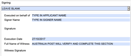 Leave blank selection example