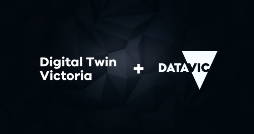 DTV and DataVic logos in white on a black background  